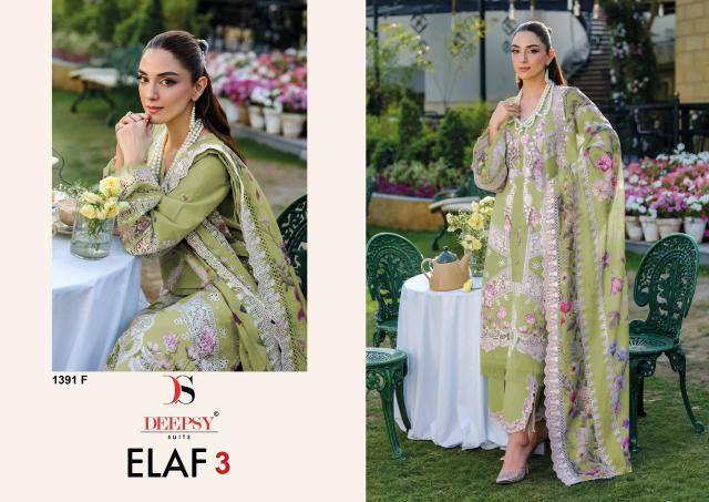 Deepsy elaf luxury super hit lawn d.no-1391 Wholesale salwar suits in Kolkata